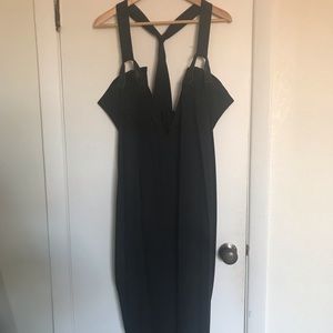 Yohji Yamamoto Style strapped long oversize dress